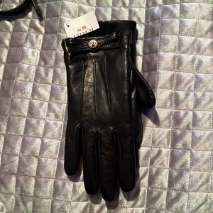 Coach leather gloves